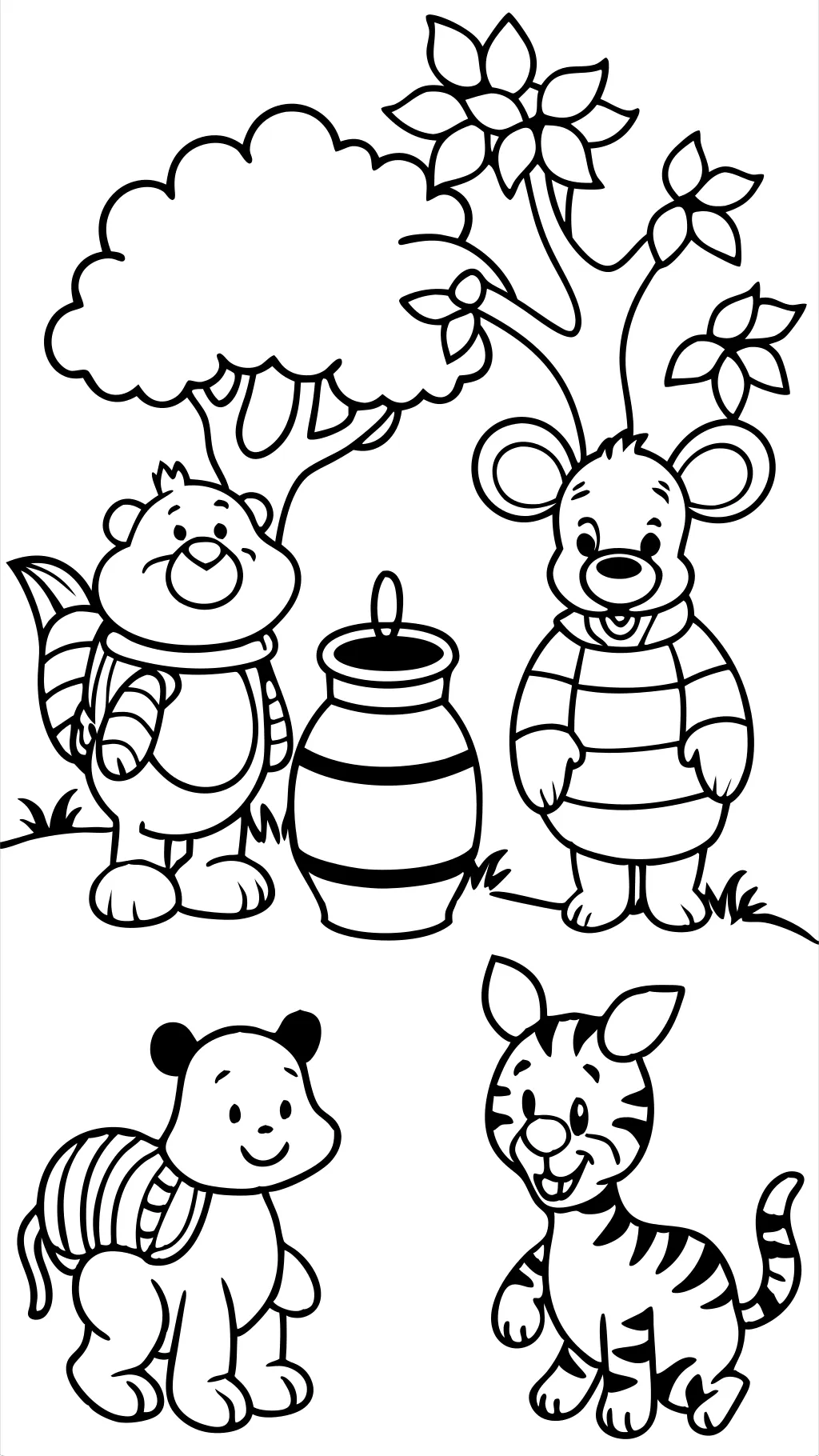 pages de livre de coloriage de Winnie the Pooh